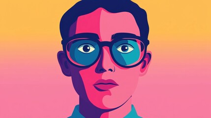 Flat design promoting a vision health campaign that encourages regular eye exams and vision care for preventive healthcare and maintaining good eyesight