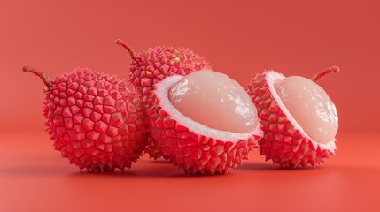 Four red limes with a white center