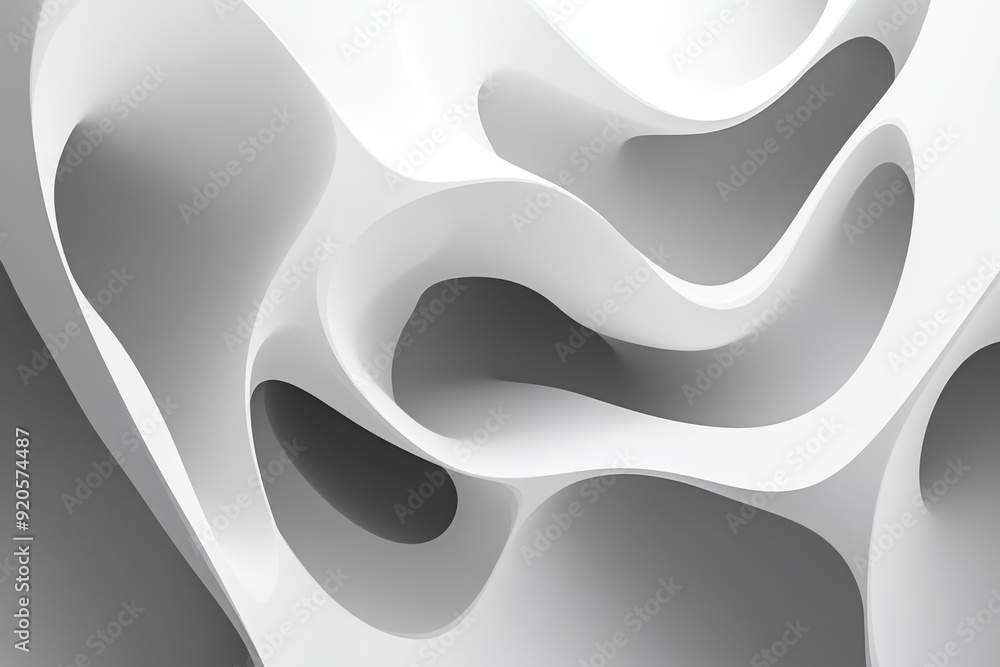Poster wavy white structure with abstract background