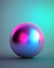 Fototapeta premium Color gradient sphere. 3d render