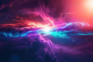 Fototapeta premium Spheres on layered waves transition from ocean depths to a sky-like gradient, background, wallpaper. Beautiful simple AI generated image in 4K, unique.