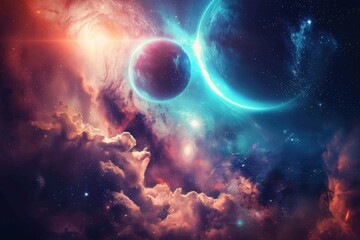 Obraz premium A delicate pastel-colored bubble floating in the sky. Beautiful simple AI generated image in 4K, unique.