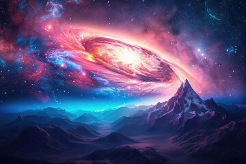 Spheres on layered waves transition from ocean depths to a sky-like gradient, background, wallpaper. Beautiful simple AI generated image in 4K, unique.