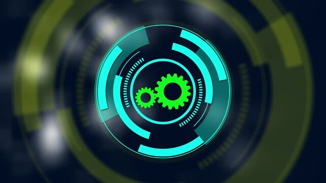 abstract circles and gears backgrounds