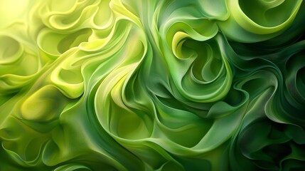 Obraz premium Abstract organic green lines as wallpaper background illustration