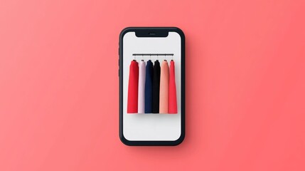 Ecommerce Fashion Mobile App with Intuitive Navigation and Flat Design A modern user friendly digital platform for seamless online shopping experience with minimalist and contemporary visuals