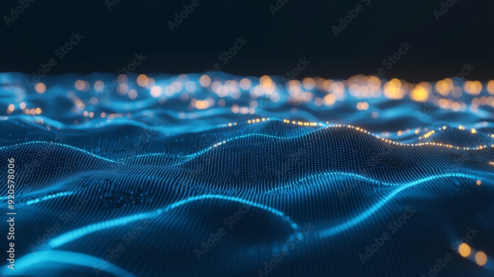 Poster the abstract concept of digital technology with the idea of cybersecurity data protection. the image