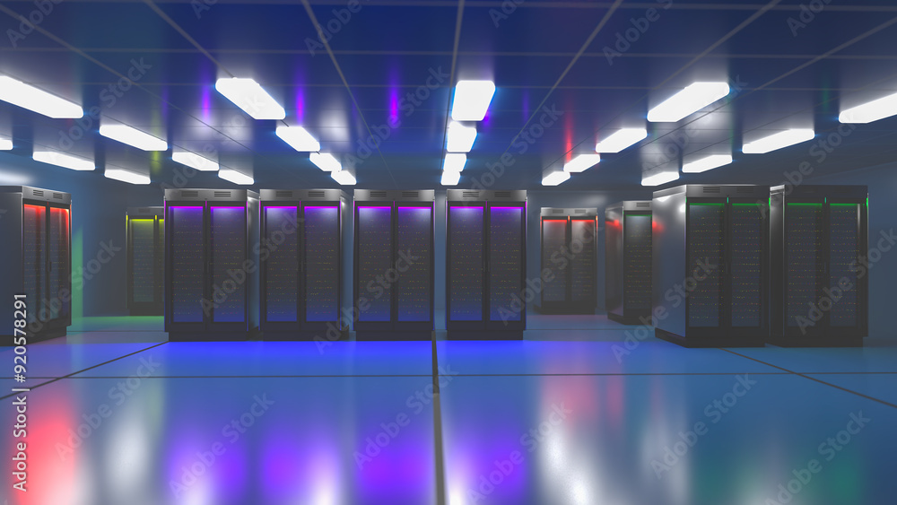 Aufkleber server. server data center. backup, mining, hosting, mainframe, farm and computer rack with storage 
