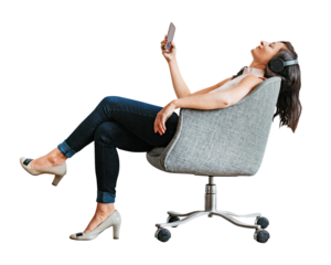 Favorite playlist relaxation png, transparent background