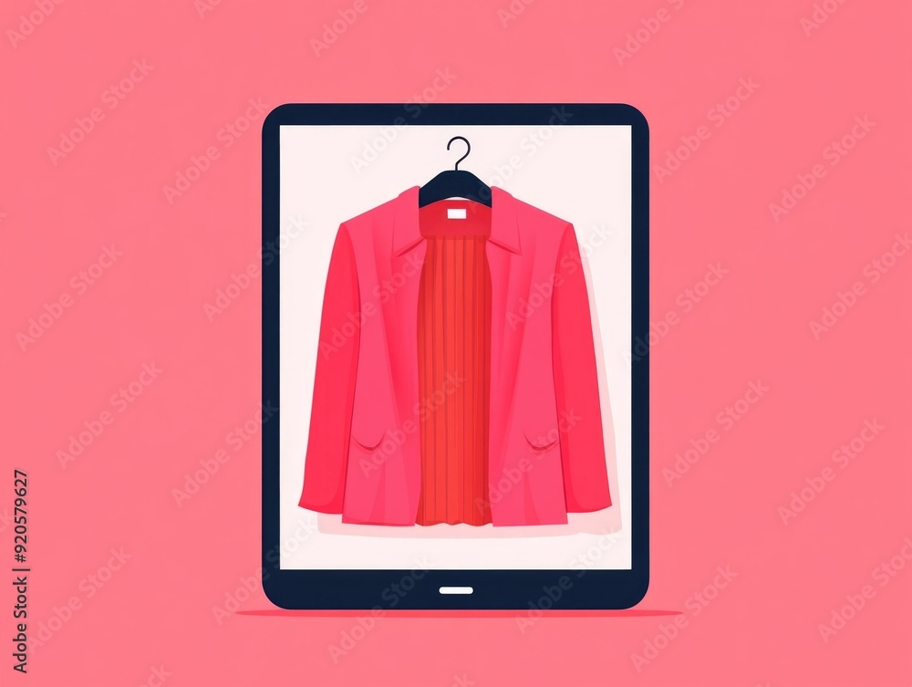 Poster flat design showcasing a sleek and modern ecommerce platform with secure payment processing and a us