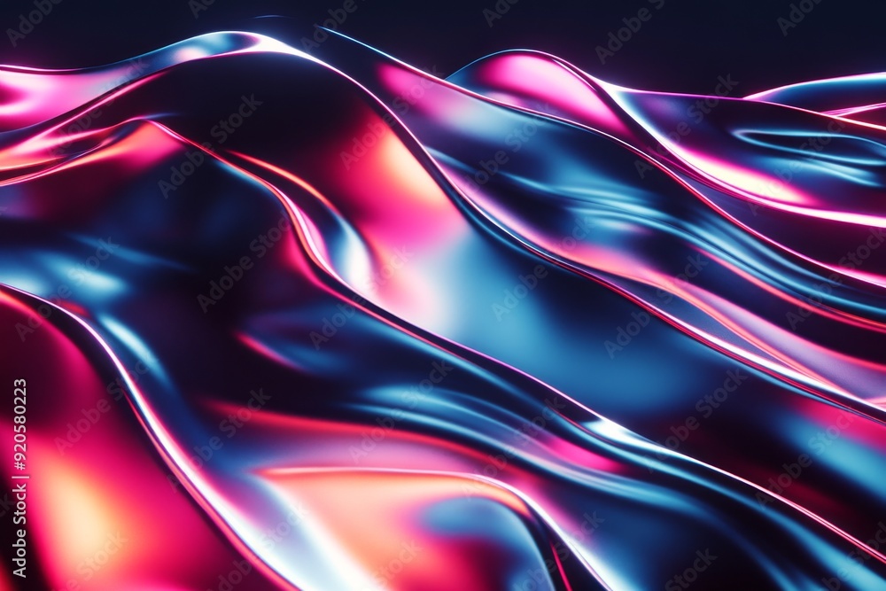 Poster creative colorful wave with curvy line and texture stock image