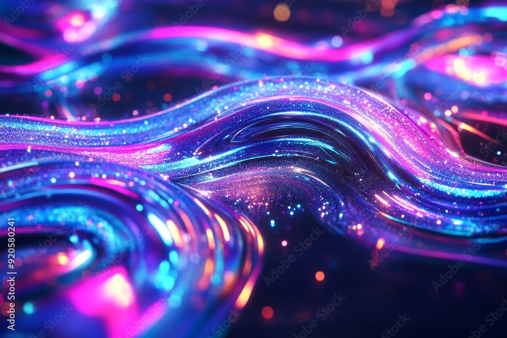Poster a colorful abstract wave with curvy lines and texture as a stock image