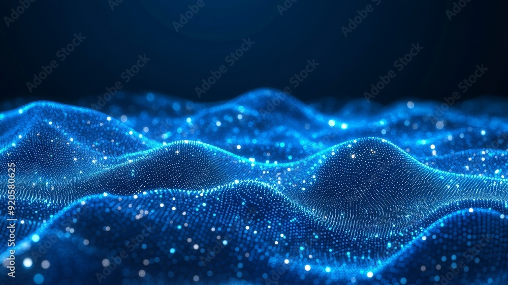 Poster with plexus design background, this is a 3d network connection. stock image: aig21.