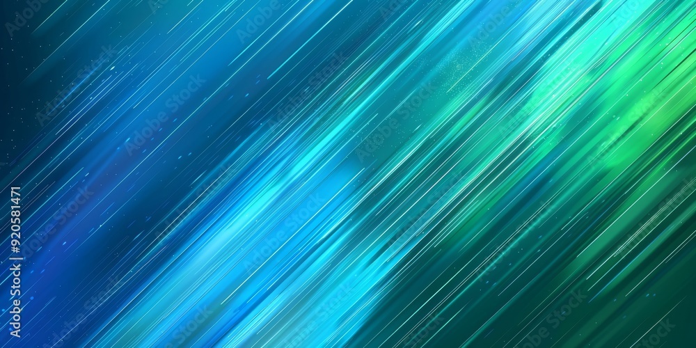 Poster dynamic blue and green lines beautifully intertwine, creating a stunning and vibrant abstract backgr