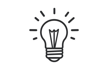 An icon of a light bulb symbolizing an idea, characterized by a simple and clean design.