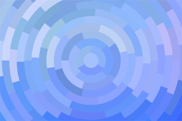 Mosaic blue circle background. Gradient abstract rounded pixel background. 