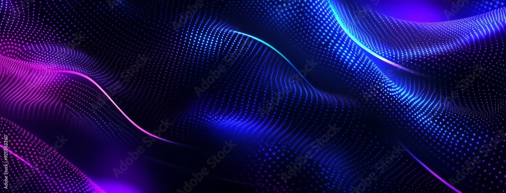 Poster three-dimensional rendering of music abstract background. musical waves showing sound waves and a ba