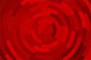 Mosaic red circle background. Gradient abstract rounded pixel background. 