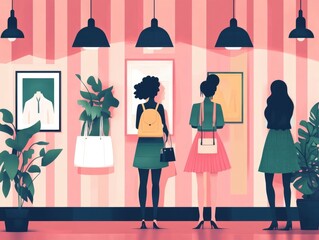 Flat design concept showcasing the of fashion retail cross platform shopping and modern technology  Depicts elements of e commerce online shopping consumer trends and digital business solutions