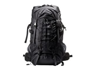 a black backpack with straps
