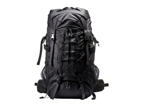 a black backpack with straps