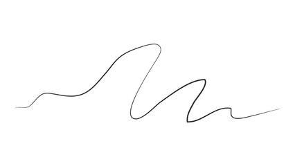 Minimal line png sticker, aesthetic scribble, transparent background