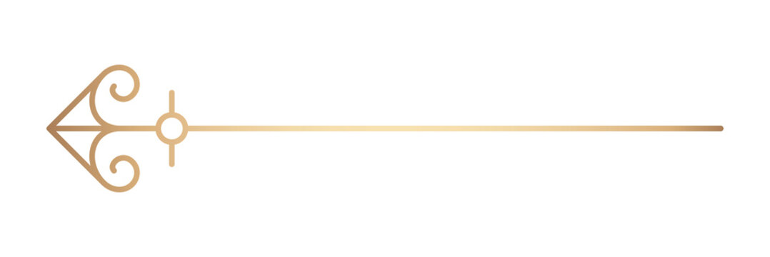 Gold arrow png sticker, transparent background