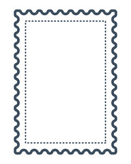 PNG rectangle postage stamp element, transparent background