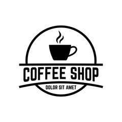 Coffee logo vector icon illustration hipster retro vintage