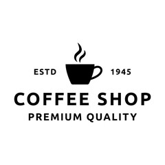 Coffee logo vector icon illustration hipster retro vintage