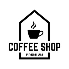 Coffee logo vector icon illustration hipster retro vintage