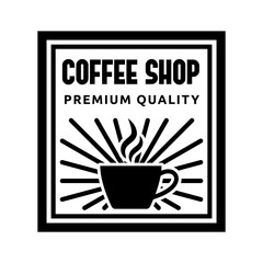 Coffee logo vector icon illustration hipster retro vintage