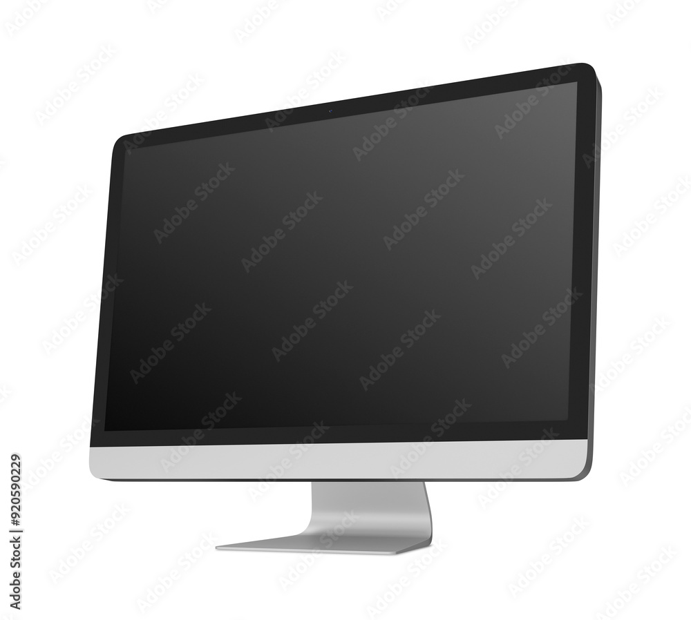 Canvas Prints computer with black screen mockup transparent png