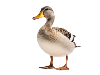 a duck with a yellow beak