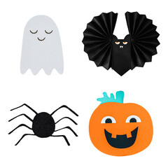 Cute Halloween sticker collection design elements