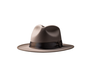 a brown hat with a brown band