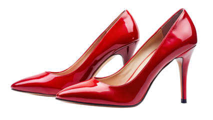 red high heels shoes
