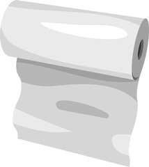 Textile roll vector icon. Paper tube illustration design for kitchen cleaning towel, carpet, scroll whatman, fabric.