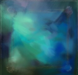 Beautiful abstract painting background texture with dark slate gray, medium aqua marine and blue chill colors and space for text or image