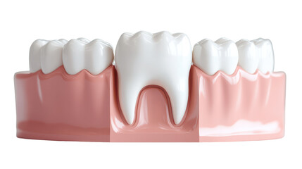 Obraz premium A realistic dental model showing healthy teeth and gums, perfect for dental education and presentations.