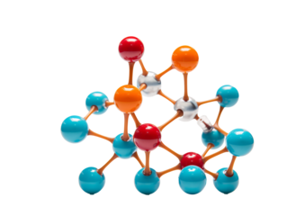 a close up of a model of a molecule
