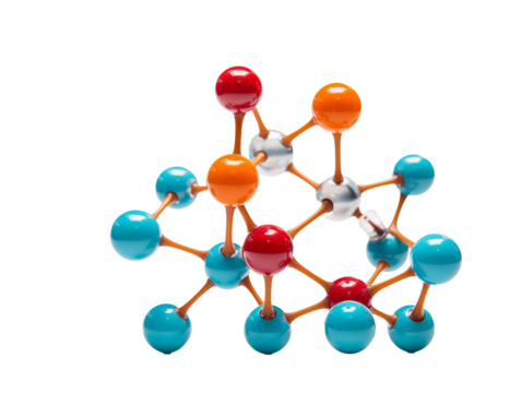 a close up of a model of a molecule