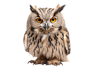 a close up of an owl