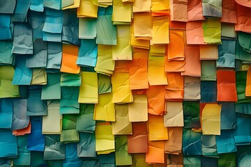 Abstract Colorful Textured Paper Collage - Vibrant Art, Design for Print, Poster, Wall Decor