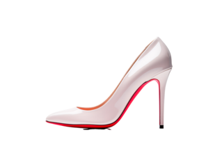 a white high heeled shoe