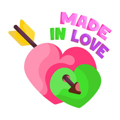 An sticker design of cupid heart

