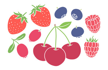Set of berries