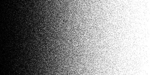 Noise dot grain background with gradient fade effect, vector grunge texture. Abstract grain noise of black irregular dots or grainy monochrome halftone with sand dust particles on gradient background © Vector Tradition