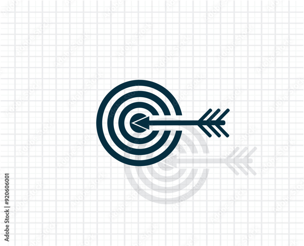 Poster vector icon of dark color on light checkered background