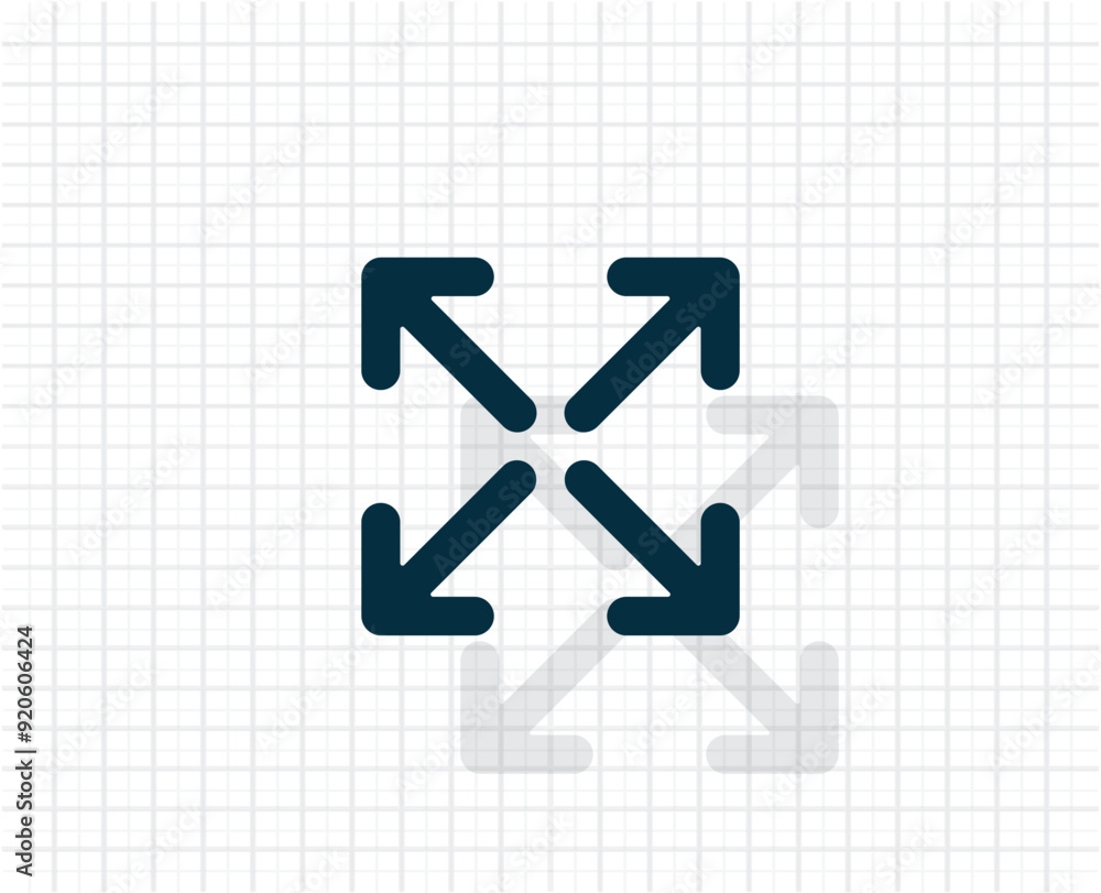 Poster vector icon of dark color on light checkered background